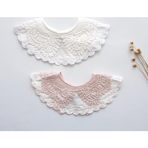 Baby Bibs Cotton Toddler Fake Collar Newborn 360 Circular Feeding Burp Cloths Boy Lace Saliva Towel Girl Drooling Breastplate