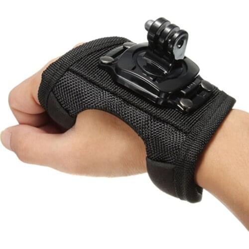 For GoPro Hero 4 3+ 3 2 Camera Fist Adapter Band Case for Go Pro Accessories Wrist Band Arm Strap Belt 360 Degrees Tripod Mount