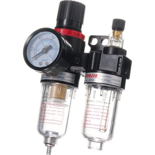 G1/4" In line Air Compressor Filter Regulator Gauge Trap oil/Water Filter Air Separator Pressure Regulator Airbrush Compressor