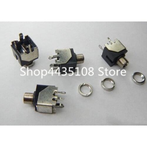 200PCS headset socket PJ-301M 3.5MM audio and video socket measuring 90 degree full copper temperature resistance