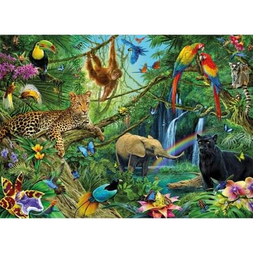 Animal Groups 5D diy Needlework diamond embroidery full resin diamond mosaic diy diamond painting 3d cross stitch kits RA1058