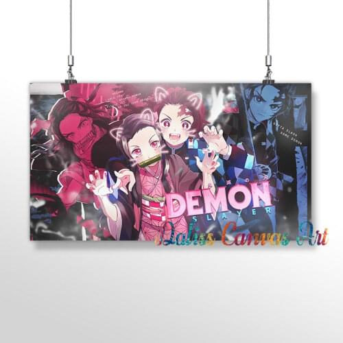 Anime Demon Slayer Poster Pictures Home Decoration Manga Paintings Canvas HD Prints Wall Art Modular Living Room Framed
