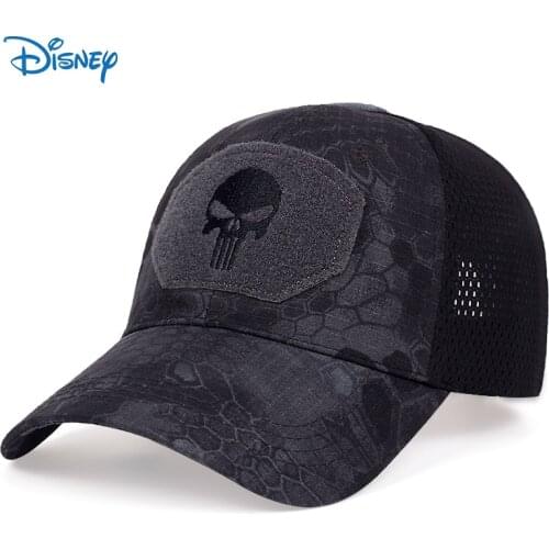 Disney Marvel Hat Camo skull Baseball Cap Fishing Caps Men Outdoor Camouflage Jungle Hat Airsoft Tactical Hiking hat Casquette