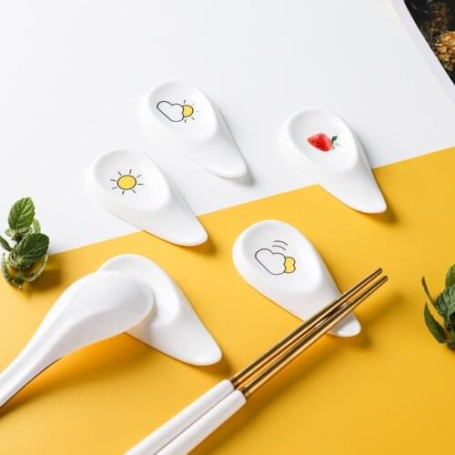 Ceramic Chopsticks Holder Japanese creative Chopsticks Pillow table decoration Chopstick Rest spoon rack Cute Kitchen Tableware