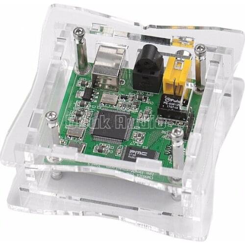 CM6631A USB To SPDIF Converter Coaxial Optical Fiber 32Bit/384K w/ Acrylic Case