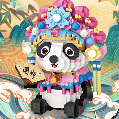 MOC Building Block Maker Movie Anime Classic Figures Panda Creative Assembly Model Children Toy DIY Build Brick Birthday Gifts