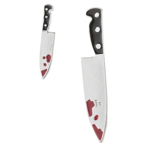 Fashion Women Stud Earrings Personality Punk Bloody knife Stud Earrings Female Stud Earrings Fine Jewelry Accessories