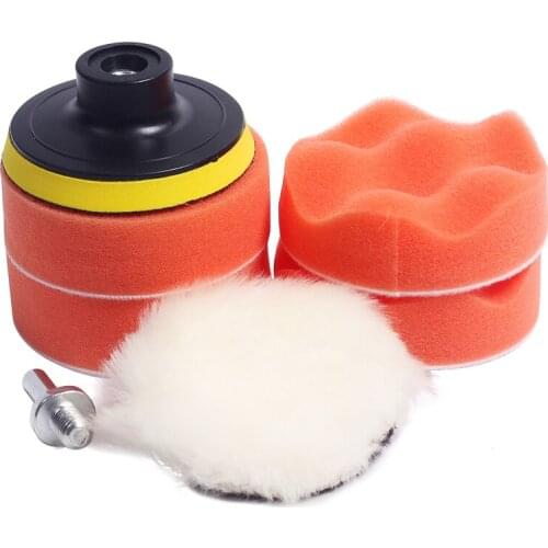 MX-DEMEL 7pcs 3" car polishing pad set Polishing Buffer Waxing Buffing Pad Drill Set Kit Car Polishing sponge Wheel Kit polisher
