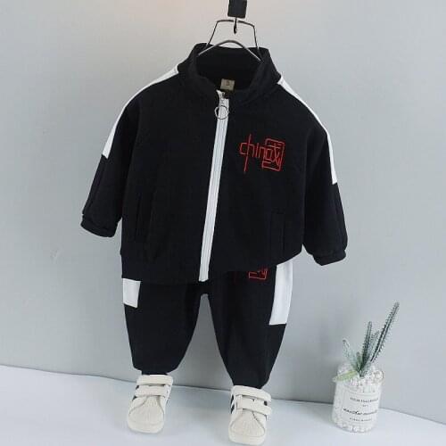 Baby Boys Autumn Cotton Children Clothes Sport Patchwork Top Pants 2Pcs/Sets Infant Out Kids Fashion Toddler Casual Tracksuits