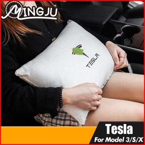 Comfortable Neck Pillow For Tesla Model S Model X Model 3 Three Memory Soft Seat Headrest Cushion Back Support Car Accessories