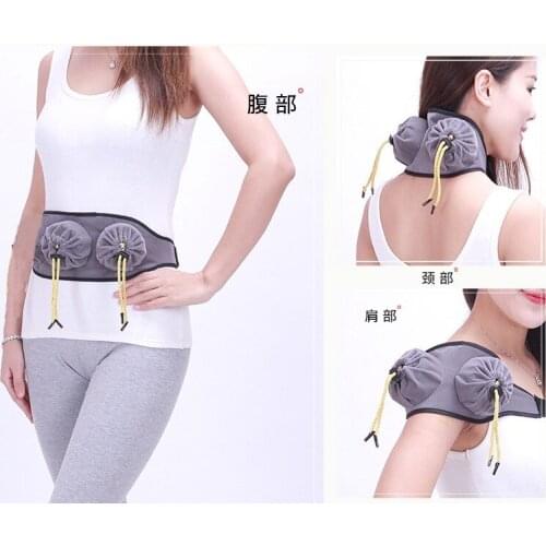 Portable Smokeless Moxibustion Massage Copper Box Belt Moxibustion Moxa Sticks Treatment Therapy For Body Leg Abdomen Neck