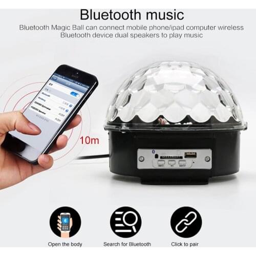 DJ Projection Light Music Play Soundlights Disco Lamp Bluetooth-compatible Led Disco Light Ball Party Light Rotating Stage Lamp