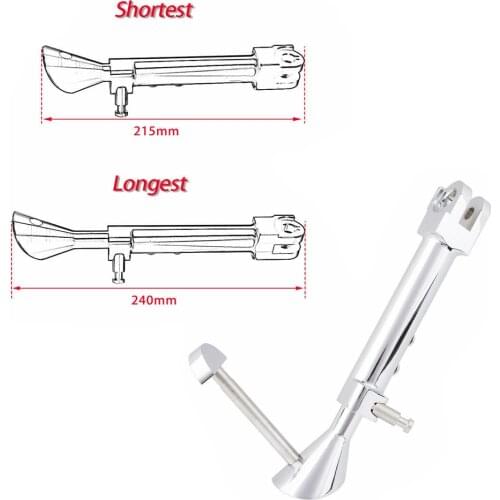 For YAMAHA Star Vmax 1200 VMX1200 1985-2008 2003-2007 Black Motorcycle Adjustable Kickstand Side Stand Support