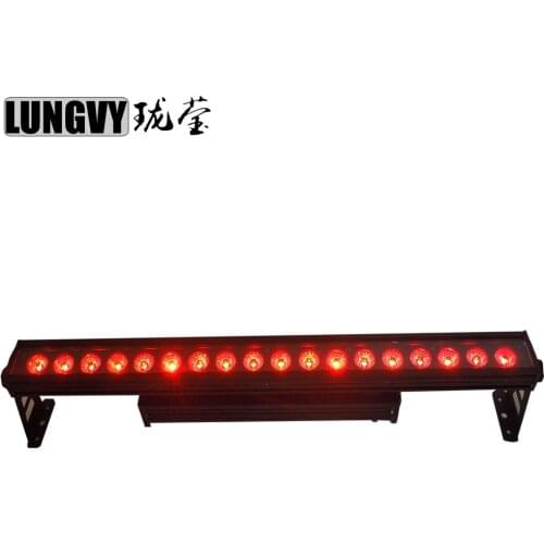 Free Shipping New DMX Dj Light 18x15w RGBWA 5 in 1 Led Wall Washer Waterproof Outdoor LED Floodlight