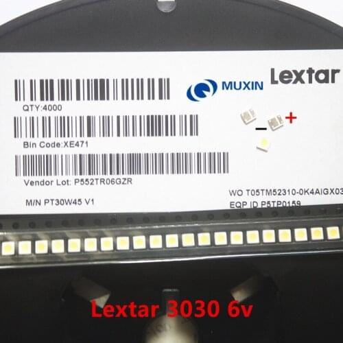 LED Backlight High Power LED 1.8W 3030 6V Cool white 150-187LM PT30W45 V1 TV Application 1000pcs