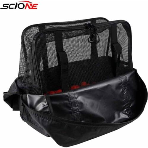 Outdoor Portable Bait Air-Dried Storage Bag Breathable Mesh Bag 420D Oxford Cloth Fishing Handbag Fishing Gear Equipment X614G