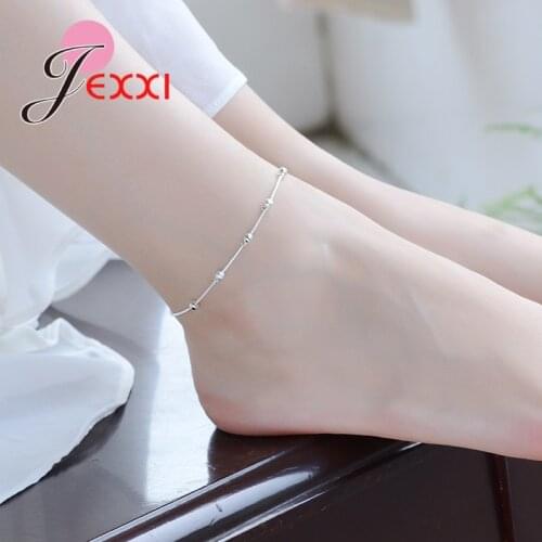 New Arrival Trendy 925 Sterling Silver Anklet On The Leg For Women Girl Beach Anklets Foot Chain For Wedding Jewelry