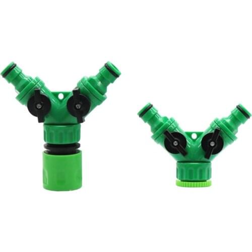 1 Set Garden Irrigation Y Type Valve Tap Adapter Greenhouse Agriculture tools 2-way Valve Splitter Quick Connectors