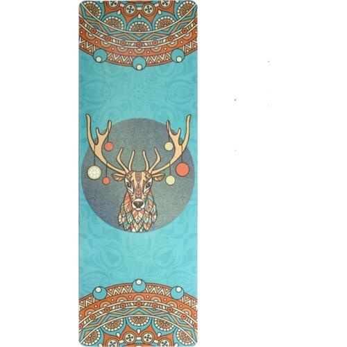183CM*61CM*0.5CM Natural Rubber Suede Printed High Temperature Resistance Water Absorption Non-Slip Estera Tapis De Yoga Mat