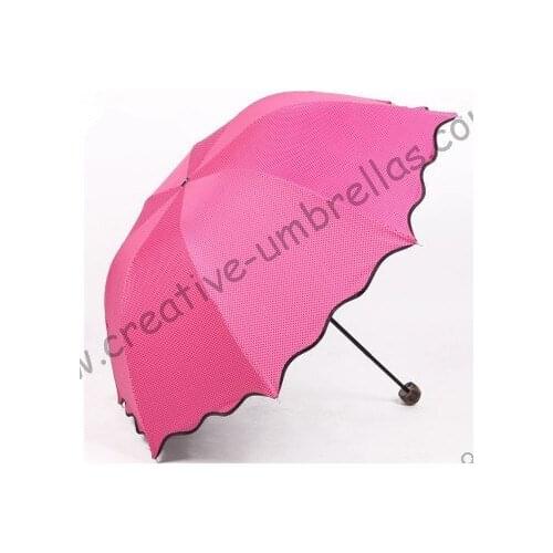 2 times black coating,100%sunscreen,UPF>50+,parasol,8k ribs,three fold,hand open umbrellas,windproof,black,pocket parasol