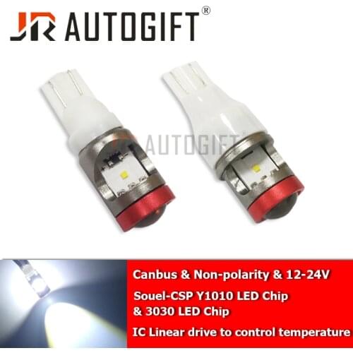 2xSuper Bright T10 W5W 3030 LED CANBUS CSP CHIP T15 168 194 NoError 12-24V Nonpolarity Car LED Auto Clearance License Plate Bulb