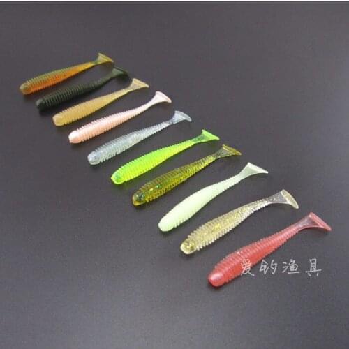 200pcs/lot 1.97inches grub worm lure soft lure bait fishing lure