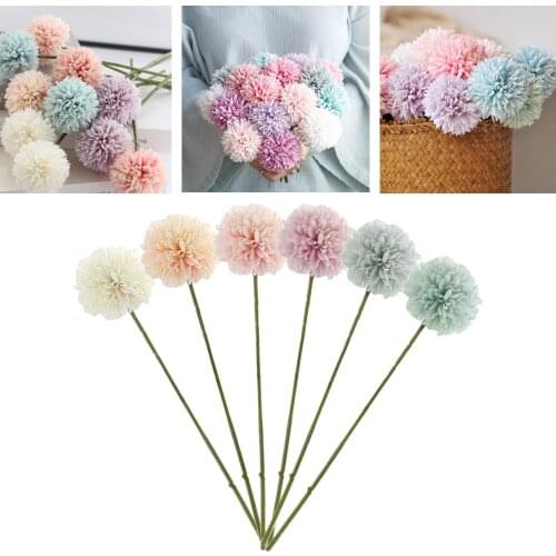 3Pcs Large Flower Head Artificial Hydrangea Chrysanthemum Ball Flower DIY Home Garden Wedding Party Decoration