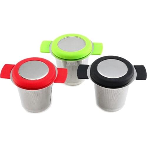 3Pcs Stainless Steel Reusable Tea Infuser Basket Fine Mesh Tea Strainer with Handles&Lid,Tea Filter for Loose Tea Leaf