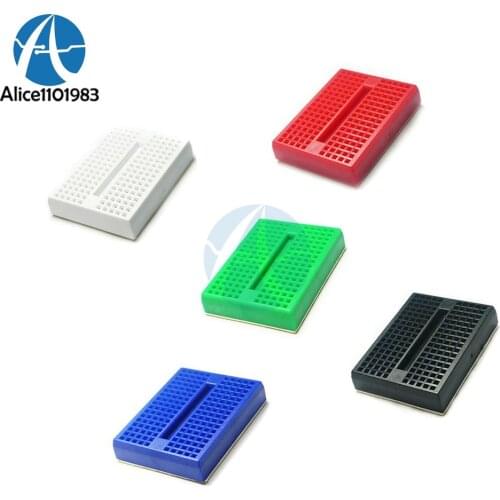 5PCS 5 Colors SYB-170 5 Colors Mini Solderless Breadboard Prototype Experiment Test Protoboard 170 Tie-Points For Arduino Shield