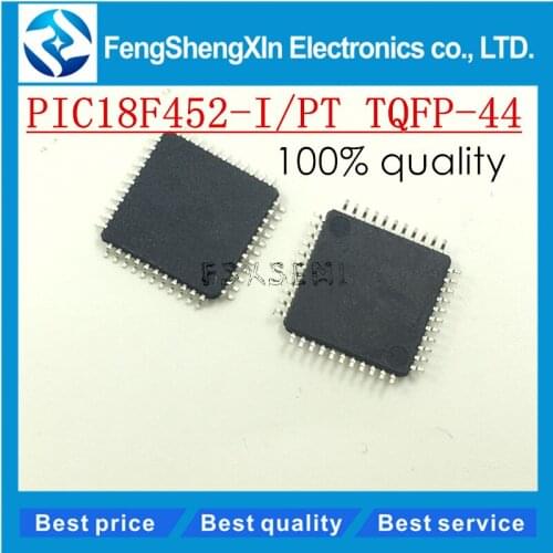 5pcs/lot PIC18F452 PIC18F452-I/PT TQFP44 High-Performance, Enhanced Flash Microcontrollers with 10-Bit A/D