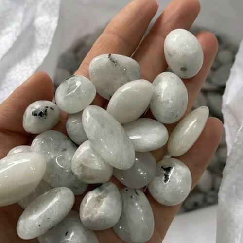 50g Natural Rare White Moonstone Tumbled Stone Crystal Rockstone Reiki Healing Specimen Collection Natural Stones and Minerals