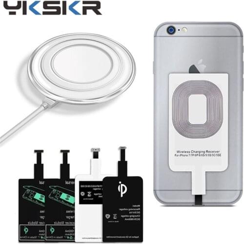 Qi Wireless Charger For iPhone 8 plus X XR XS 11 Pro Max Fast Wireless Charging Receiver adapter For iPhone 5 5S SE 6 6S 7 Plus