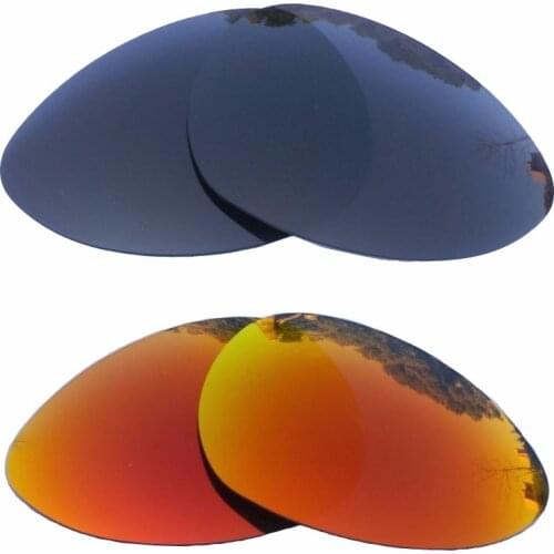 Black & Orange Red Mirrored Polarized Replacement Lenses for Crosshair S Frame 100% UVA & UVB