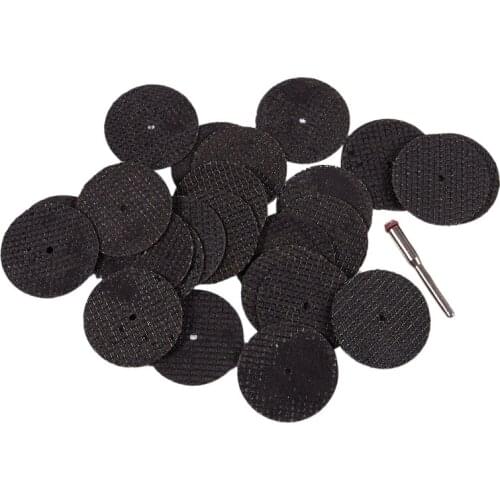 GTBL 25 PCS 32mm Resin Cutting Wheel Discs Set Kit + 1 Mandrel For Rotary Tool