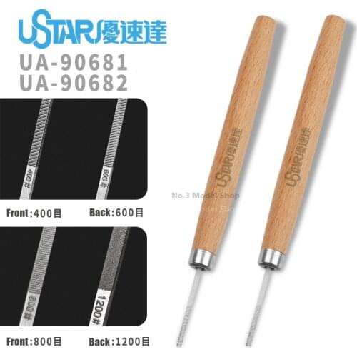 Gundam Military Model Wooden Handle Diamond File Blade Professional Modeling Tools