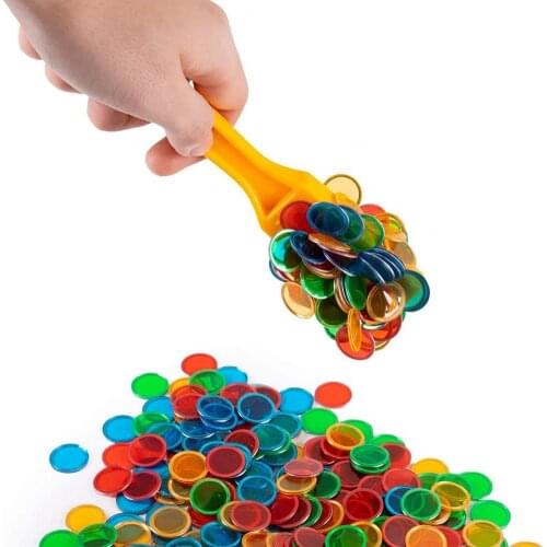 Magnetic Rod Metal-Ring Bingo Chips Kids Science Experiment Educational Toys