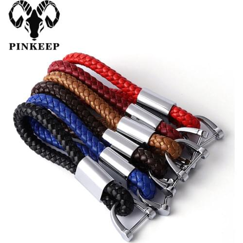 Car Metal Keychain Auto Leather Key Chain Motorcycle Key Ring Keyring Car Accessories for BMW Mazda Honda Ford Audi Jeep Opel