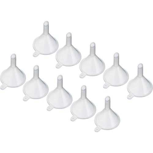 5pcs Mini Plastic Funnel Clear Liquid Oil Filter Funnels Kitchen Lab Perfume Diffuser Liquid Straining Gadget Drop Gel Work Tool
