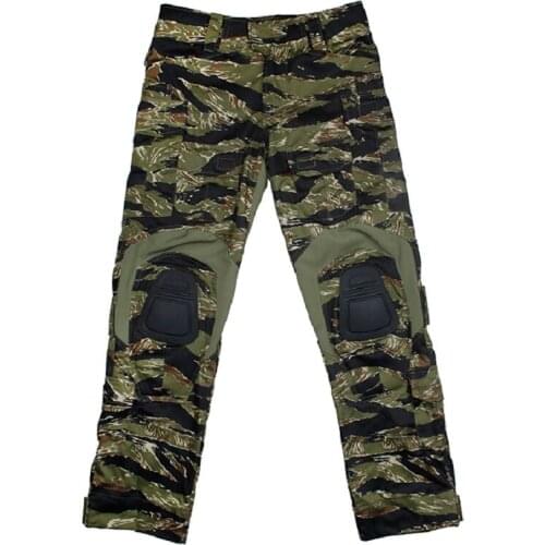 Men G3 Military Airsoft Combat Tactical Pants Camp Trousers+Knee Pads TMC2901