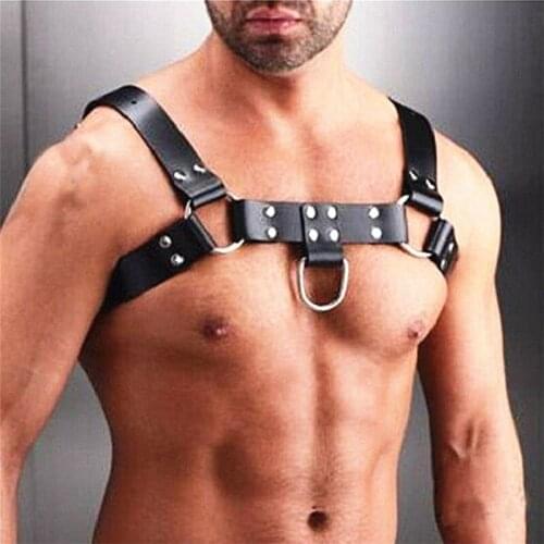 Male Lingerie Punk Rave Costumes for Sex Harness Men Adjustable Fetish Gay Clothing Sexual Body Chest Harness Belt Strap