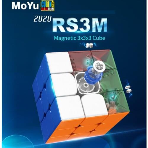 Newest 2020 Moyu Rs3 m Magnetic 3x3x3 Magic Cube MF3 RS 3M 3x3 Magico Cubo RS3M Magnetic Cube 3*3 Puzzle Toys for Children