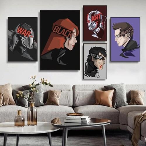 Marvel Comics Superhero Iron Man Posters Prints Marvel Movie Anime HD Canvas Painting Wall Art Pictures Kids Bedroom Decoration