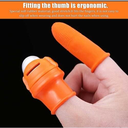 Silicone Finger Protectors Fingerstall with Blade For Vegetable Fruits Kitchen Harvest Sharp Thumb Finger Knife Garden Gloves