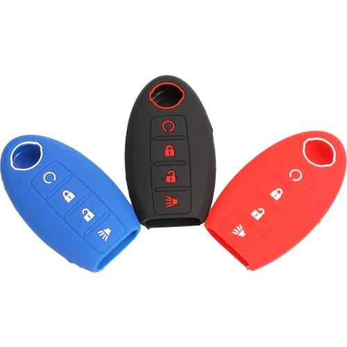 Kutery 10pcs/lot 4 Buttons Replacement Silicone Remote Key Case Cover For Nissan Altima Maxima Pathfinder