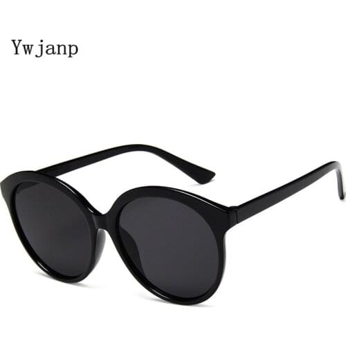 Ywjanp Glasses Women Men Sunglasses Round Plastic Frame Brand Designer Mirrored Eyewears Retro Females Male Sun Glasses UV400