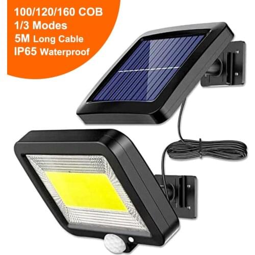 LED Solar Wall Light Waterproof PIR Motion Sensor Solar Lamps 3 Mode Outdoor Pathway Yard Garden Security Lighting