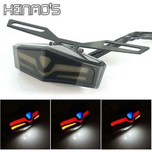 Universal LED Rear Turn Signal Lamp Indicator Tail Brake Light With Bracket For Motorcycle KAWASAKI YAMAHA Accessories KTM Honda