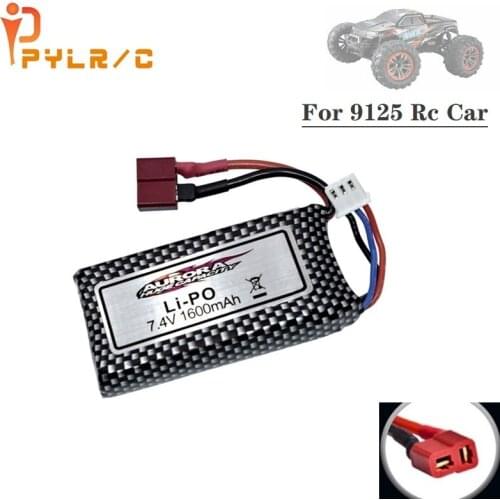 1Pcs Original battery For 9125 Remote Control Rc Car Spare Parts 7.4v 1600mah Lipo Battery XLH 9125 battery 1600mah 7.4V