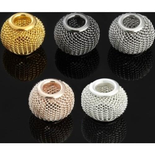 10pcs/lot 10*12mm hollow ball Alloy Spacer Beads Hole Beads Flat Beads Buddha Beads For DIY bracelet Jewelry Making df3e