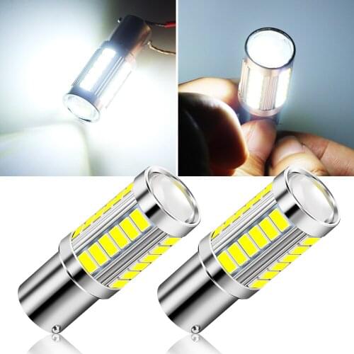 2PCS 1156 P21W Car LED Brake Lights Reversing Lamp for Nissan Tiida Teana Skyline Juke X-trail Almera Qashqai